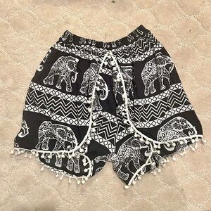 Handmade Print Flowy Shorts - Size XS/S